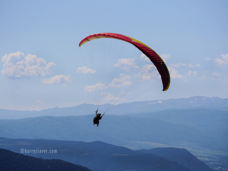Tandem Paragliding above Glenwood Spgs, CO